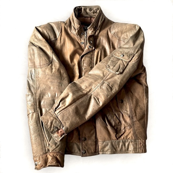 Reed Sportswear Vintage/Retro Brown Genuine Leather Jacket Size 38 Unisex - Picture 14 of 16